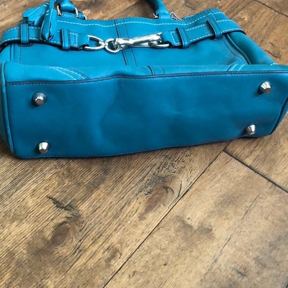 Turquoise Coach Handbag - Picture 4 of 6